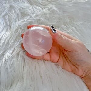 Rose quartz large sphere